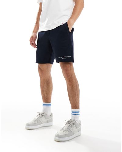 Tommy Hilfiger Straight Sweat Shorts - Blue