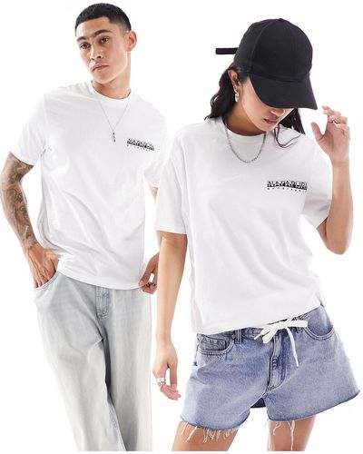 Napapijri – makani – t-shirt - Weiß