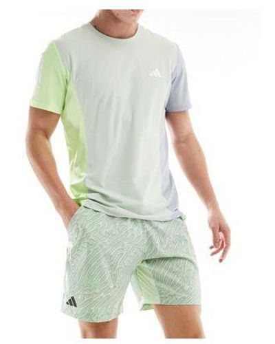 adidas Originals Adidas Tennis Heat.rdy Pro Printed Ergo 7-inch Shorts - Green