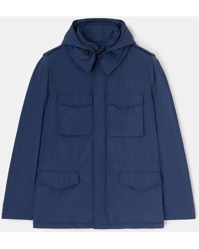 Aspesi Mini giacca da campo in nylon vento - Blu