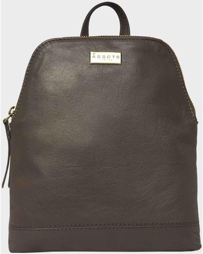 Assots London 'bella' Mokka Brown Pebble Grain Small Leather Backpack