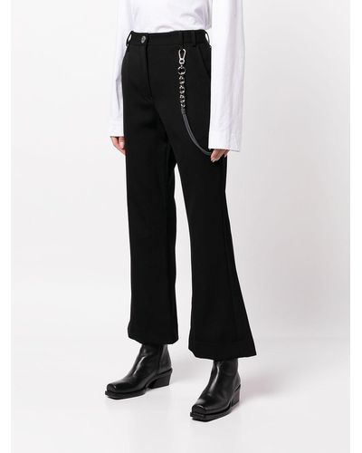 Song For The Mute Flared Wool Pants - Black