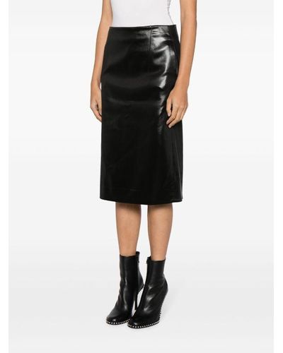 Mid length satin skirts 70s cheap