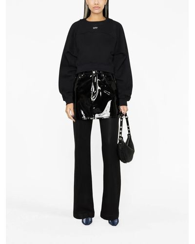 Off white cropped sweatshirt cheap