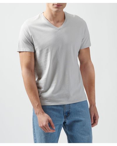 ATM Classic Jersey V-neck Tee - Gray
