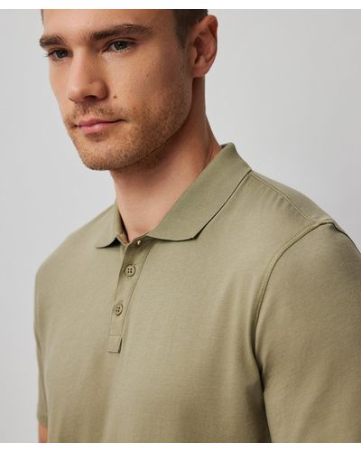 ATM Classic Jersey Short Sleeve Polo - Natural
