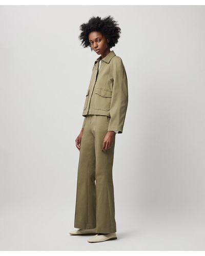 ATM Washed Cotton Twill Swing Jacket - Green