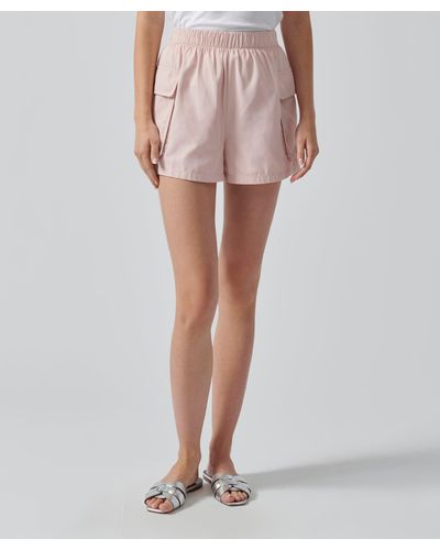 ATM Nylon Sporty Pull-on Shorts - Pink