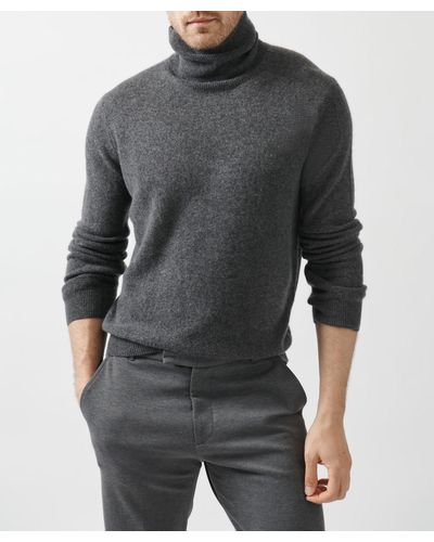 ATM Recycled Cashmere Turtleneck Sweater - Gray