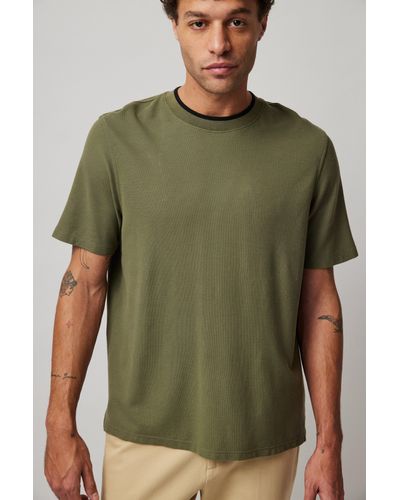 ATM Pique Short Sleeve Tee With Tipping - Green