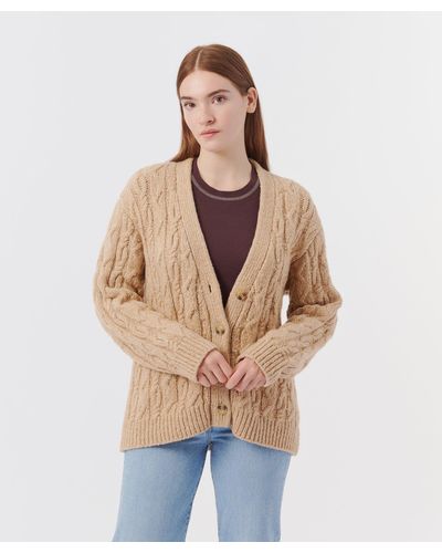 ATM Boucle Cable Cardigan - Natural