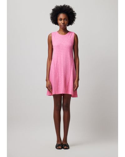 ATM Slub Jersey Sleeveless Swing Dress - Pink