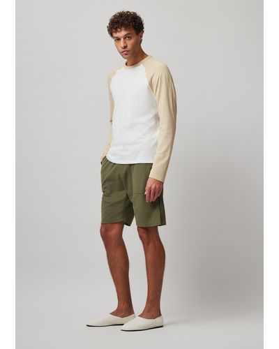 ATM Pique Shorts With Tipping - Green