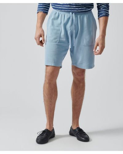 ATM Cotton Pique Pull-on Shorts - Blue