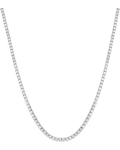 AUrate New York Classic Diamond Tennis Necklace (lab) - Metallic