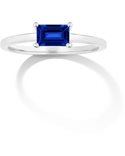 AUrate New York Birthstone Baguette Ring (sapphire) - Blue