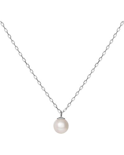 AUrate New York Simple Pearl Necklace - White