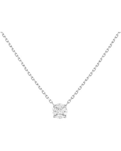 AUrate New York Round Diamond Illusion Necklace - Natural