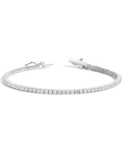 AUrate New York White Sapphire Tennis Bracelet - Metallic