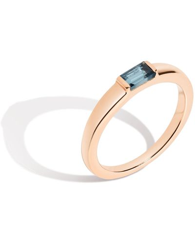 AUrate New York Aurate X Michelle: Tranquility Blue Topaz Ring - White