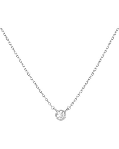 AUrate New York Xl Diamond Bezel Necklace - White