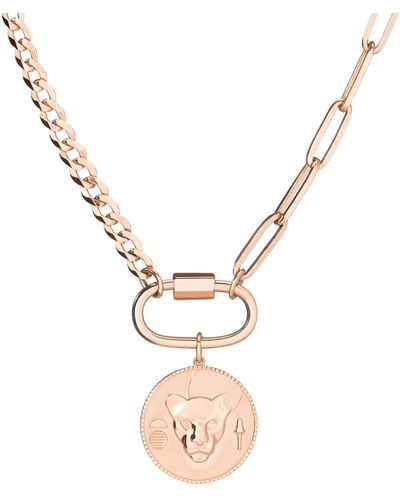 AUrate New York Aurate X Kerry: Lioness Pendant Necklace - Metallic