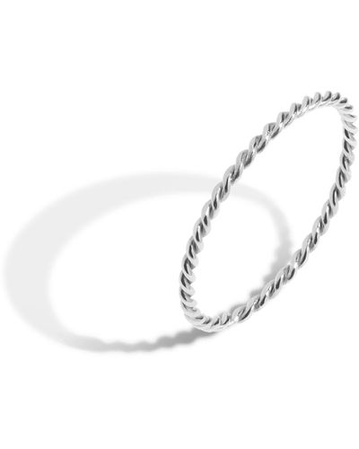 AUrate New York Stackable Twist Ring - White
