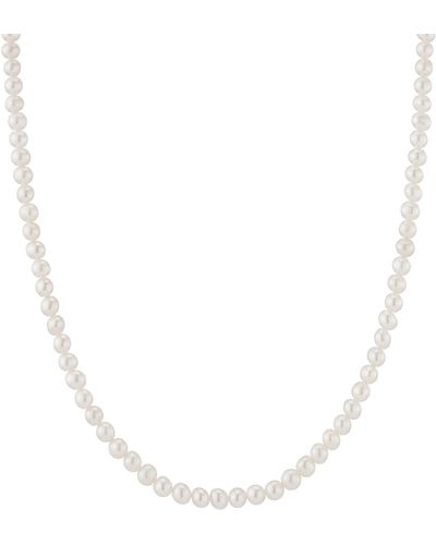 AUrate New York Classic Pearl Necklace 5mm - Metallic