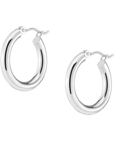 AUrate New York Silver Hoop Earrings - Metallic