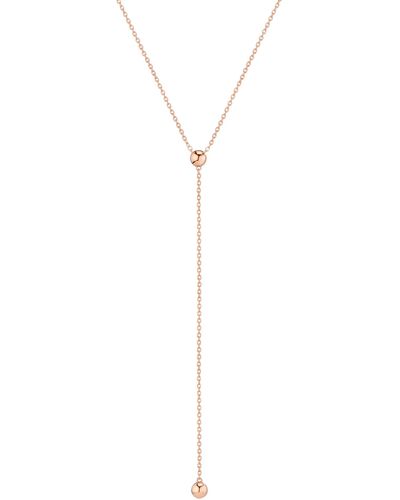 AUrate New York Gold Ball Lariat Necklace - Metallic