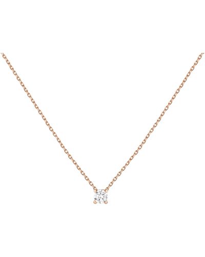 AUrate New York Diamond Solitaire Necklace - Metallic