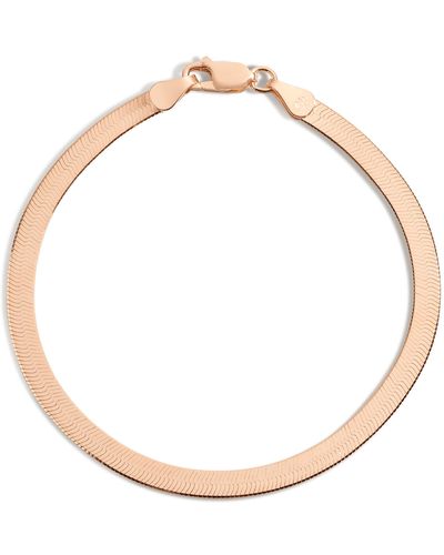 AUrate New York Gold Herringbone Chain Bracelet - Metallic