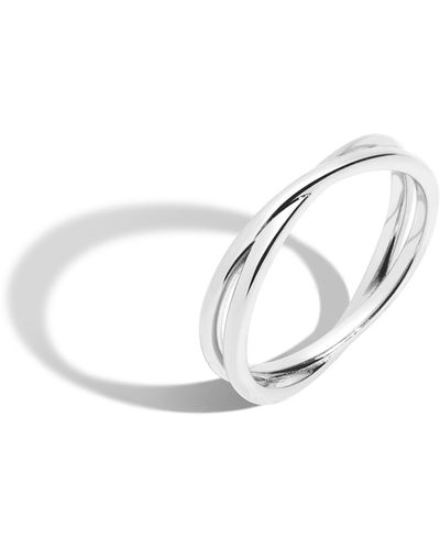 AUrate New York Crossover Ring - White