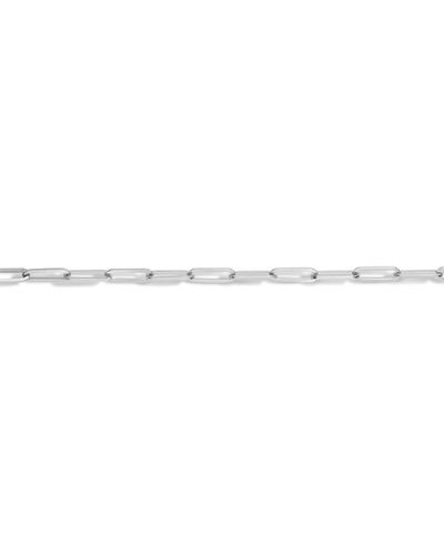 AUrate New York Large Paperclip Chain Anklet - White