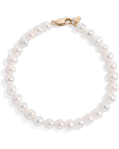 AUrate New York Classic Pearl Bracelet 6mm - White