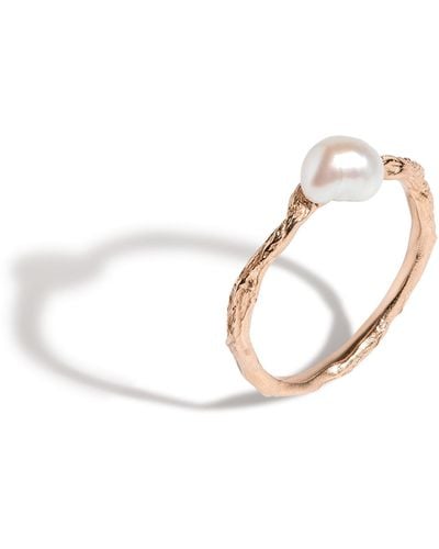 AUrate New York Aurate X Kerry: Venus Organic Pearl Gold Ring - Metallic