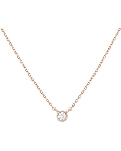 AUrate New York Xl Diamond Bezel Necklace - Metallic