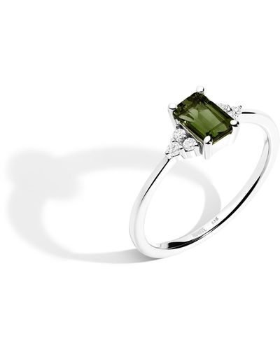 AUrate New York Vintage Emerald Cut Ring - White