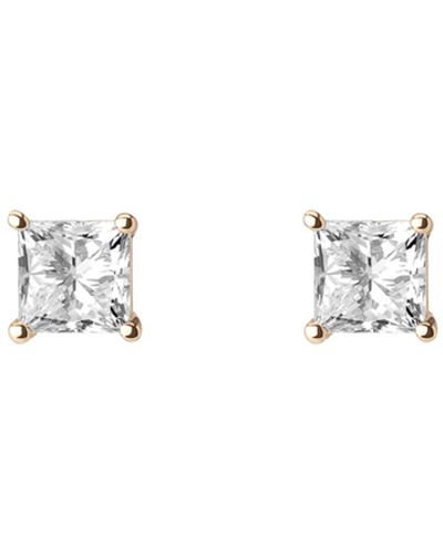 AUrate New York Large Diamond Stud Earrings - White