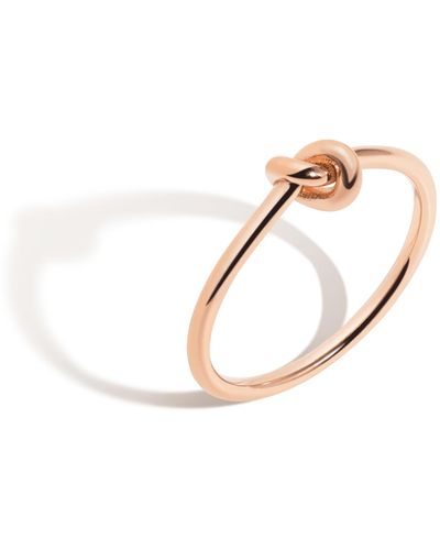 AUrate New York Gold Knot Ring - White