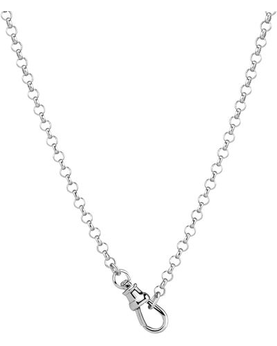 AUrate New York Gold Rolo Chain Necklace - White