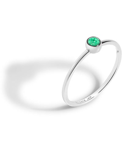 AUrate New York Birthstone Ring (emerald) - White