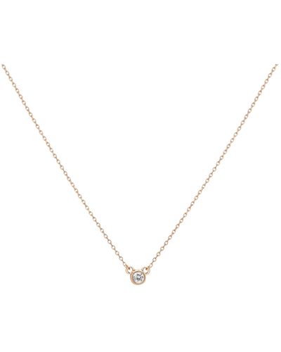 AUrate New York Diamond Bezel Necklace - Metallic