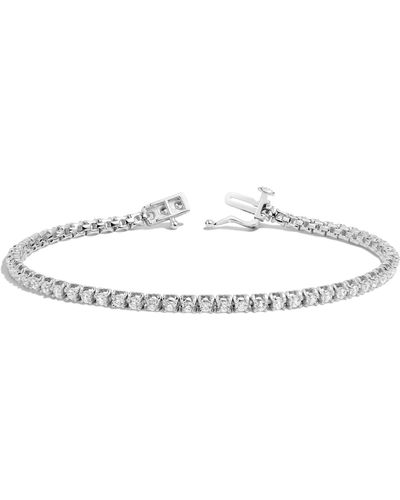 AUrate New York Classic Diamond Tennis Bracelet - White