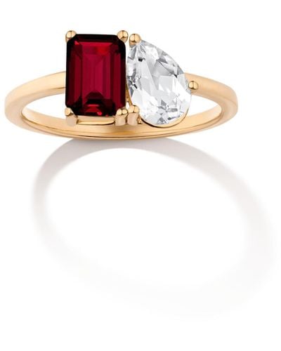 AUrate New York Toi Et Moi Diamond Classic Ring - Pink
