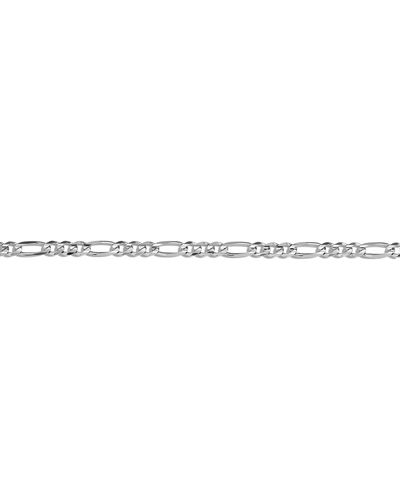 AUrate New York Large Gold Figaro Chain Bracelet - White