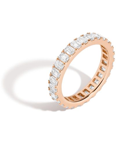 AUrate New York Emerald Diamond Eternity Ring (natural) - White