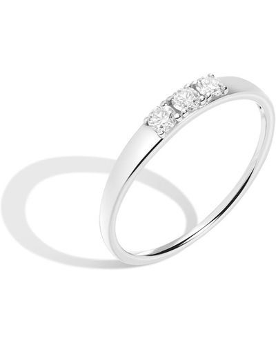 AUrate New York Bold Diamond Stacker Ring - White