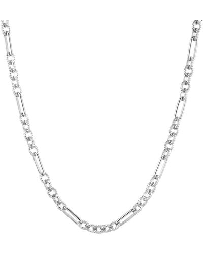 AUrate New York Bold Infinity Chain Link Necklace - White