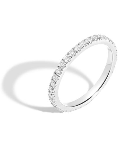 AUrate New York Pavé Diamond Eternity Ring - White